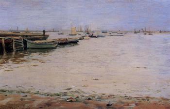 William Merritt Chase : Gowanus Bay aka Misty Day Gowanus Bay